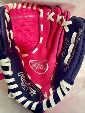 Rawlings Pink and Navy Players Series Youth Baseball Glove